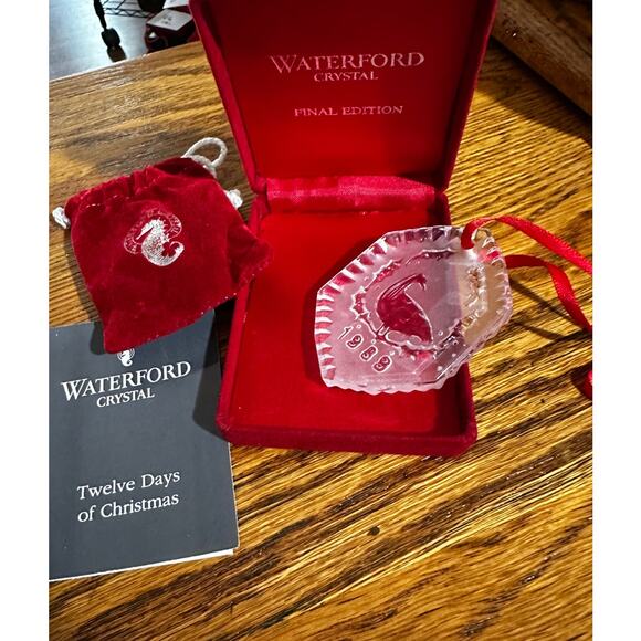 Waterford Crystal 1989 Twelve Days Of Christmas Six Geese A Laying Tree Ornament - Picture 3 of 3